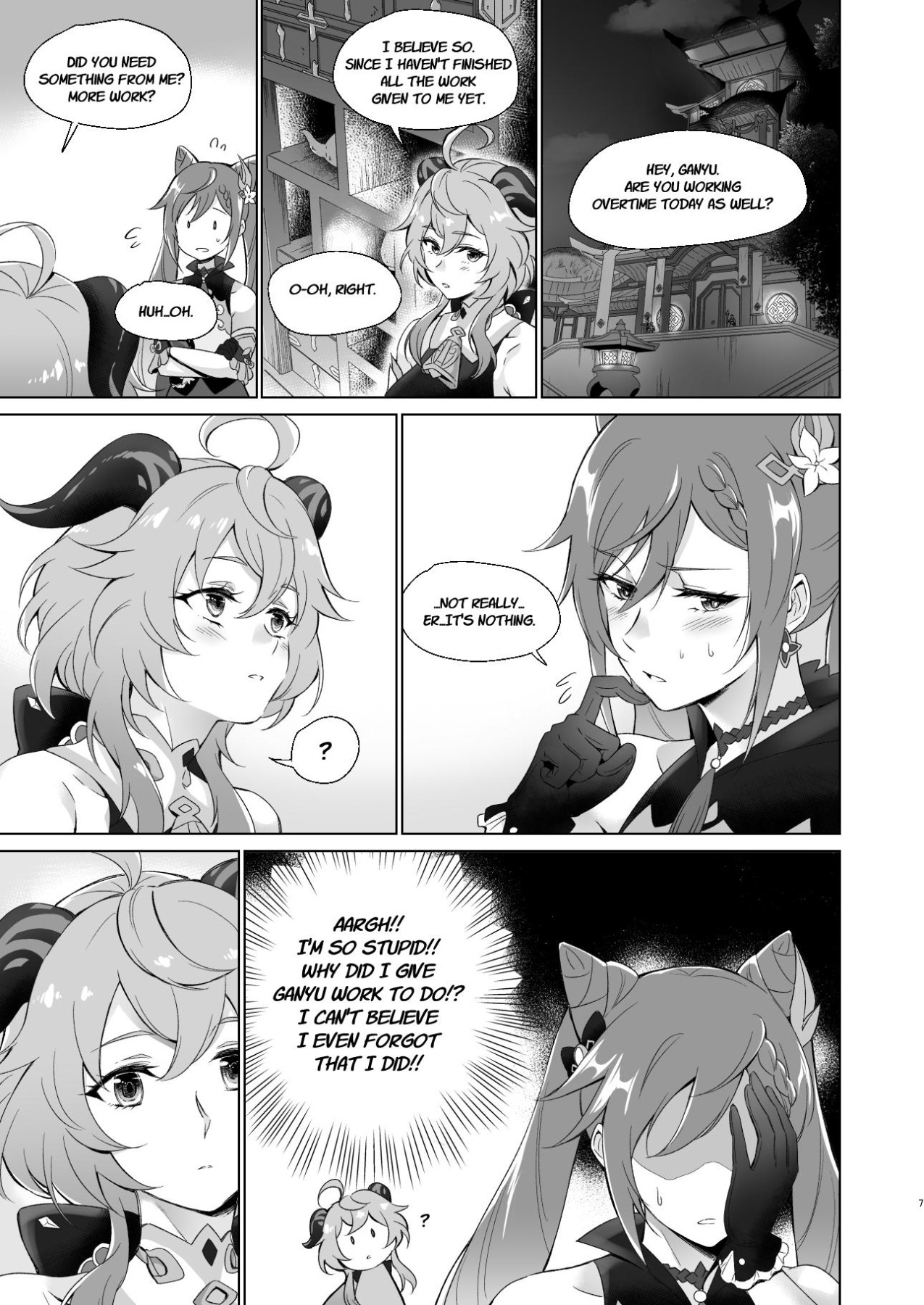 Hentai Manga Comic-Sleep With Me, Ganyu-Read-5